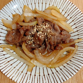 牛肉と玉ねぎの甘辛焼き